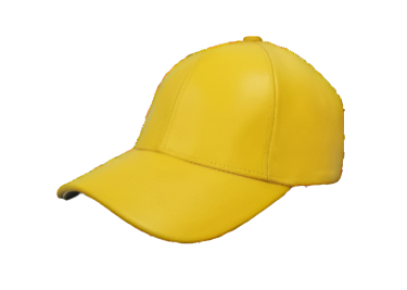 Yellow Men's Leather caps 100% Genuine Leather Baseball Unisex Cap